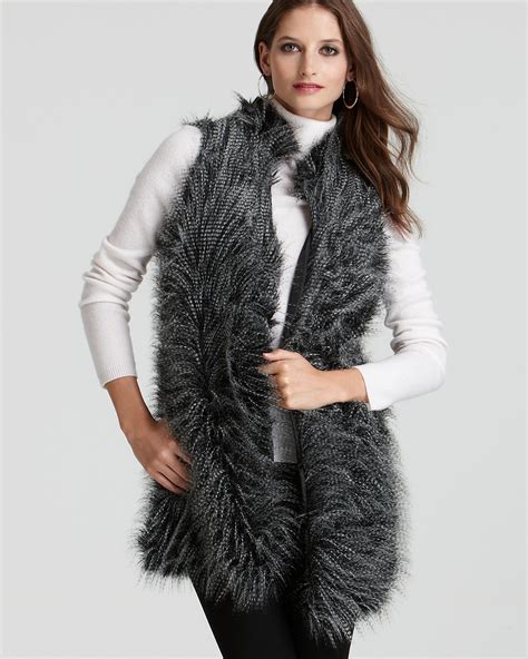 michael kors vest women's|michael kors faux fur vest.